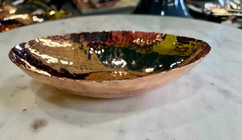 Designer glass teacups-Copper Snack Bowl