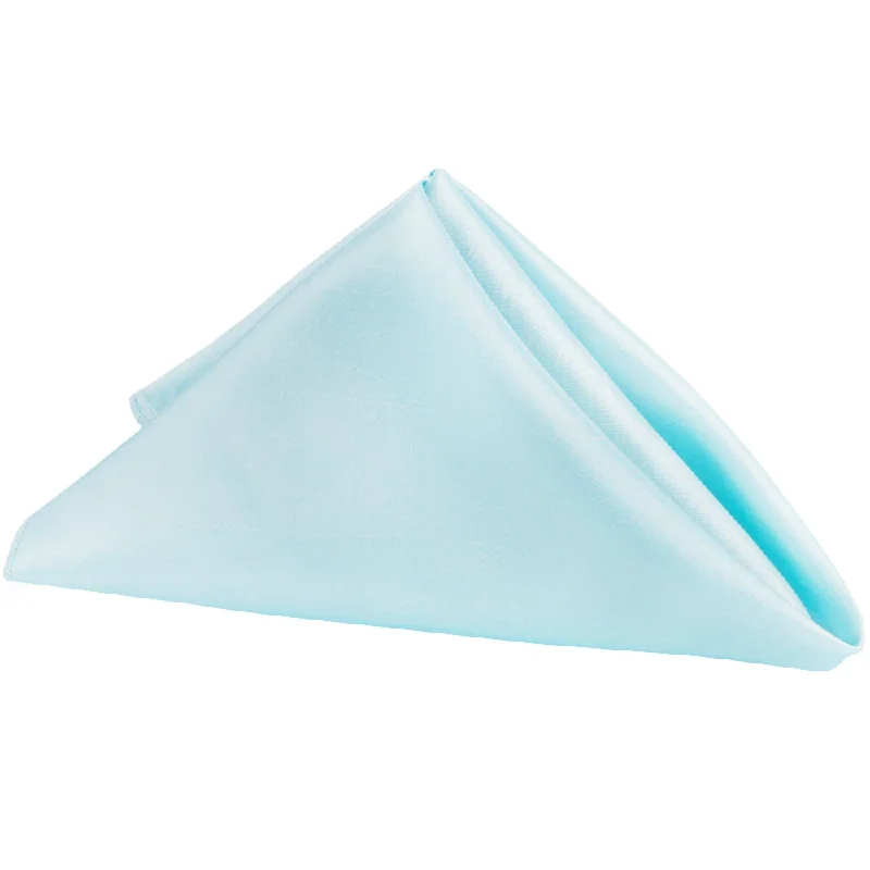 Durable plastic picnic sets-Taffeta Napkin 20"x20" - Baby Blue