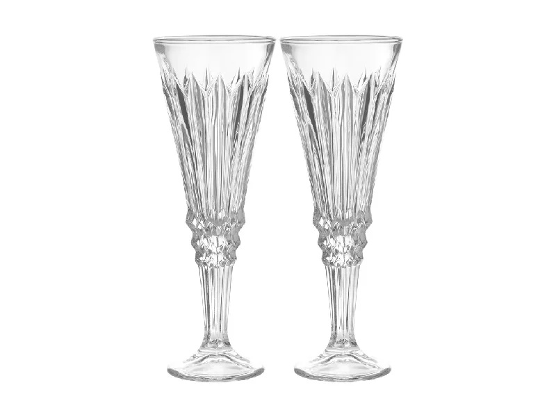 Elegant crystal juice glasses-Maxwell & Williams Cocktail & Co Mixologist Champagne Flute 180ML Set of 2 Karat Gift Boxed