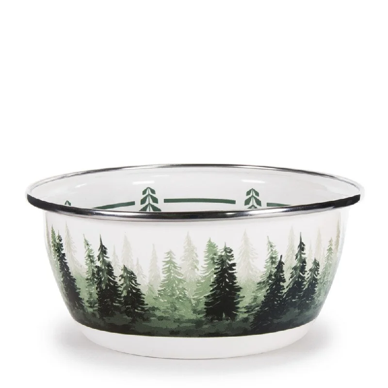 Artisan glass serving bowls-Golden Rabbit Forest Glen Enamelware Salad Bowls (Pack of 4)