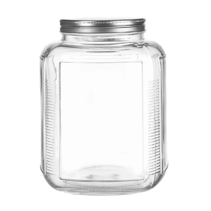 Glossy white tableware sets-Glass Candy Jar 24x17cm