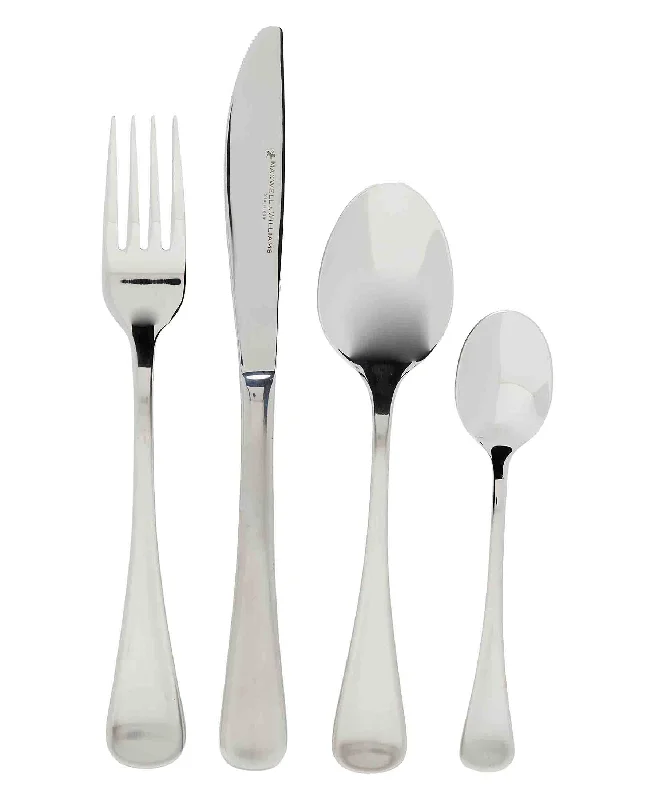 Retro checkered dinnerware-Maxwell & Williams Cosmopolitan 16 Piece Cutlery Set - Silver