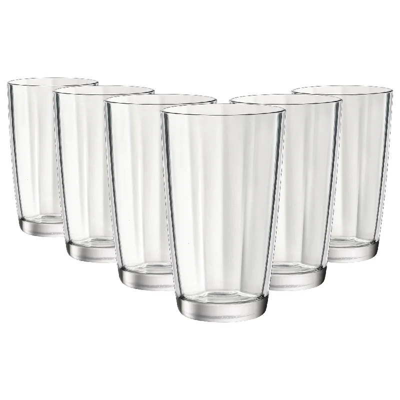 Compact collapsible water cups-470ml Pulsar Highball Glasses - Pack of Six - By Bormioli Rocco