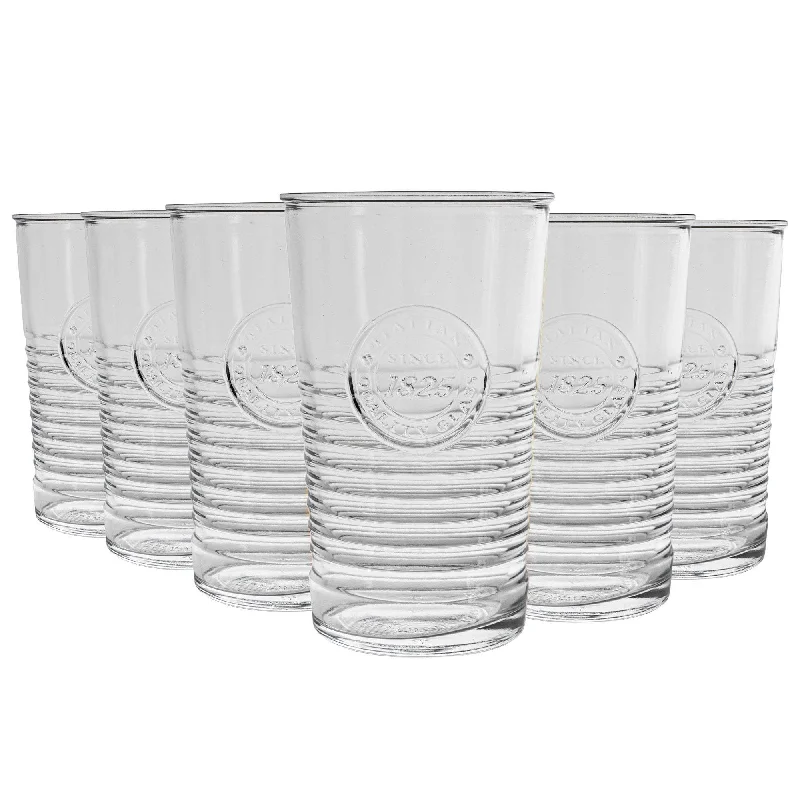 Cute polka dot teacups-475ml Officina 1825 Highball Glasses - Pack of Six