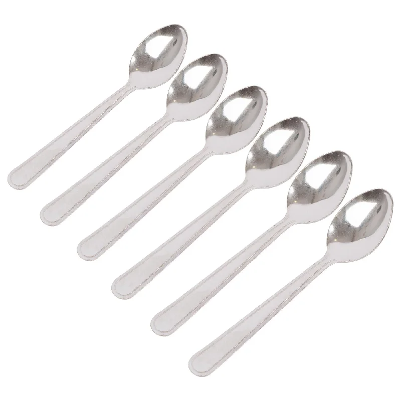 Portable melamine picnic sets-Stainless Steel Teaspoons - Pack of Six - By Ashley