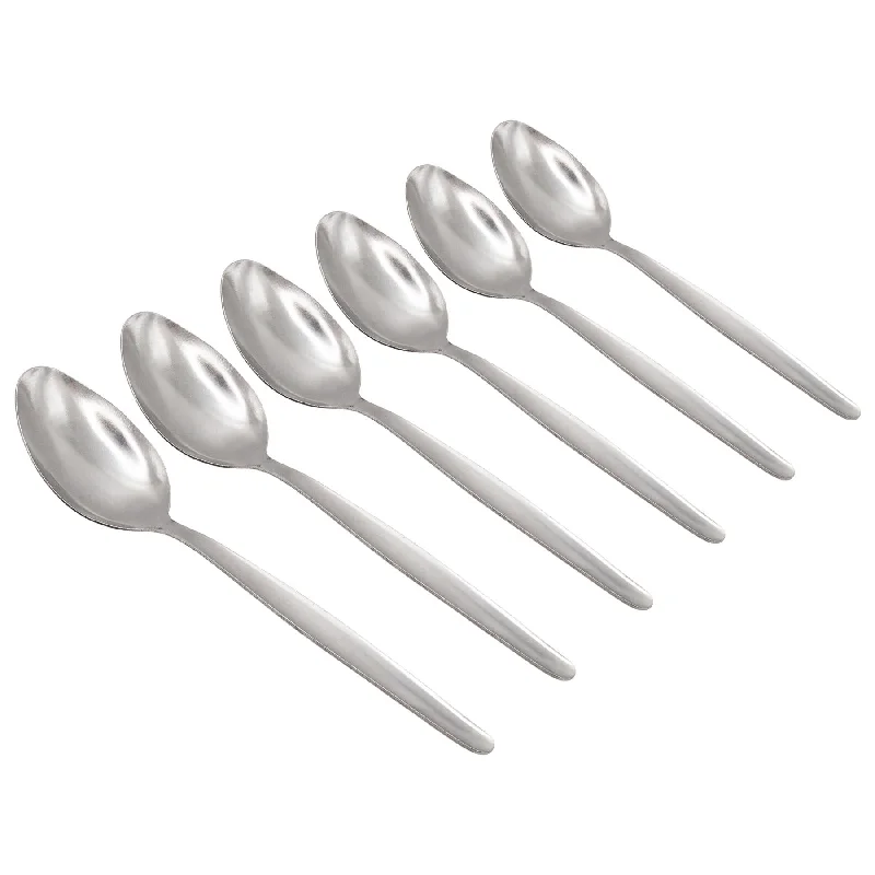 Microwave-safe ceramic dishes-Economy Stainless Steel Dessert Spoons - By Argon Tableware