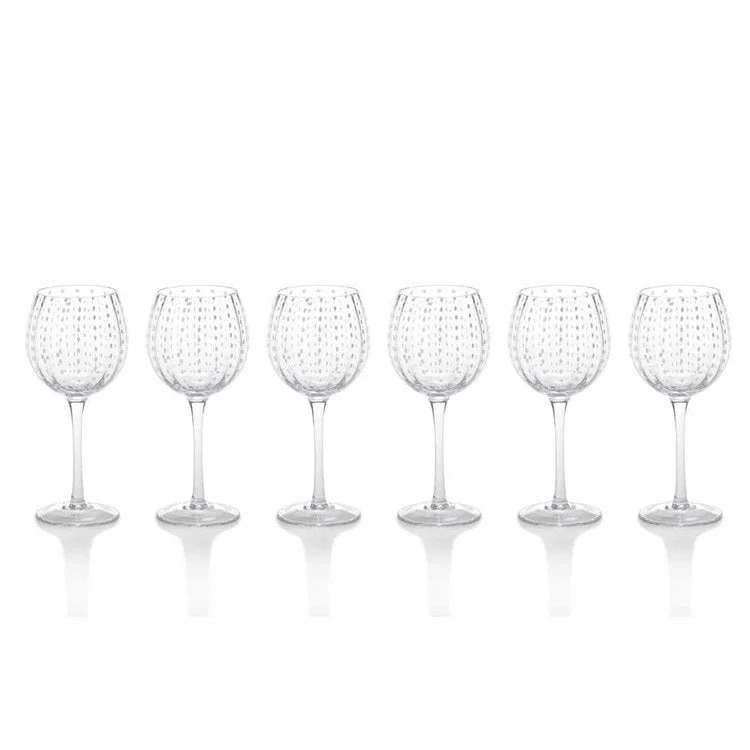 Elegant crystal juice glasses-Fintan 8.5" Tall Wine Goblets Set of 6