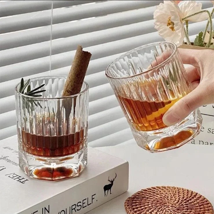 Non-toxic plastic water cups-Set of 6 High Base Whiskey Glass