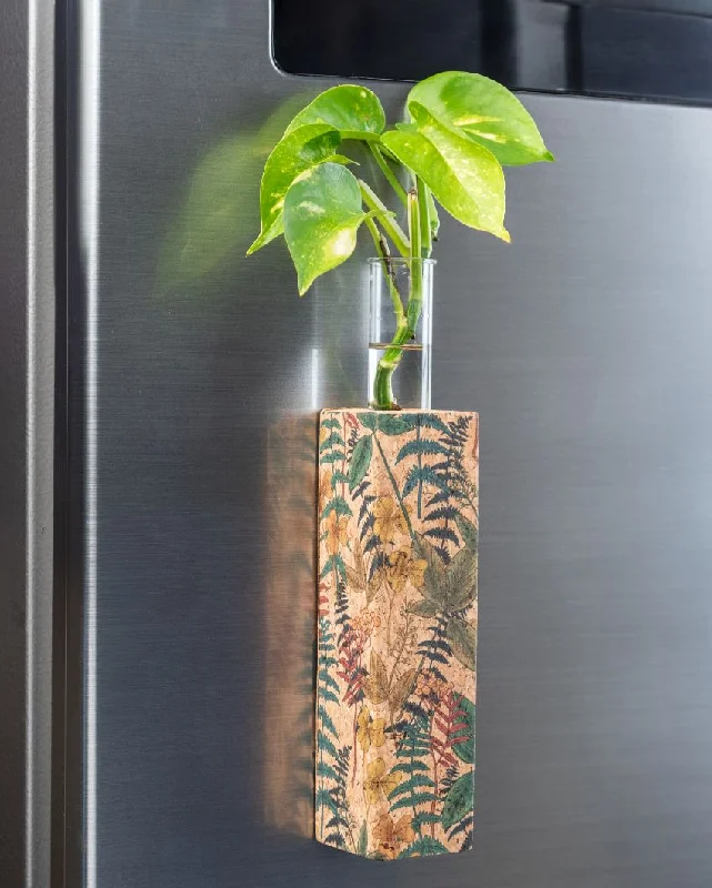 Stylish woven wall art-Forest Magnetic Cork Test Tube Planter Vase | Plant Not Included | 2 x 2 x 7 inches