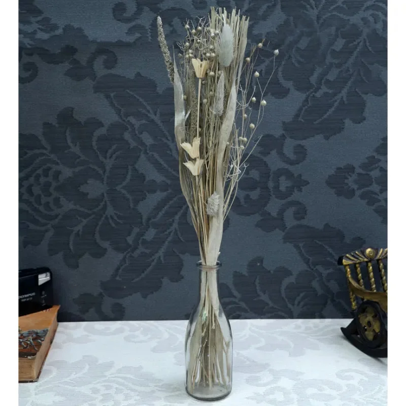 Elegant glass table lamps-Liliana Dried Floral Silver Haze