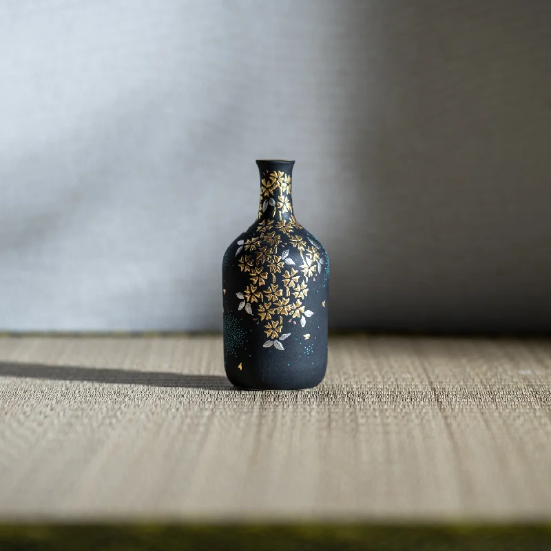 Elegant bronze accent mirrors-Morikin Sakura Aochibu Bottle Vase