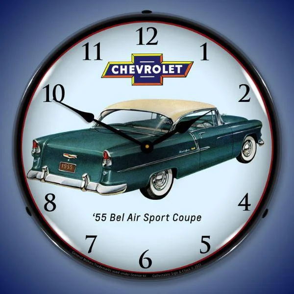 Hand-painted bamboo frames-1955 Bel Air Sport Coupe Backlit LED Clock