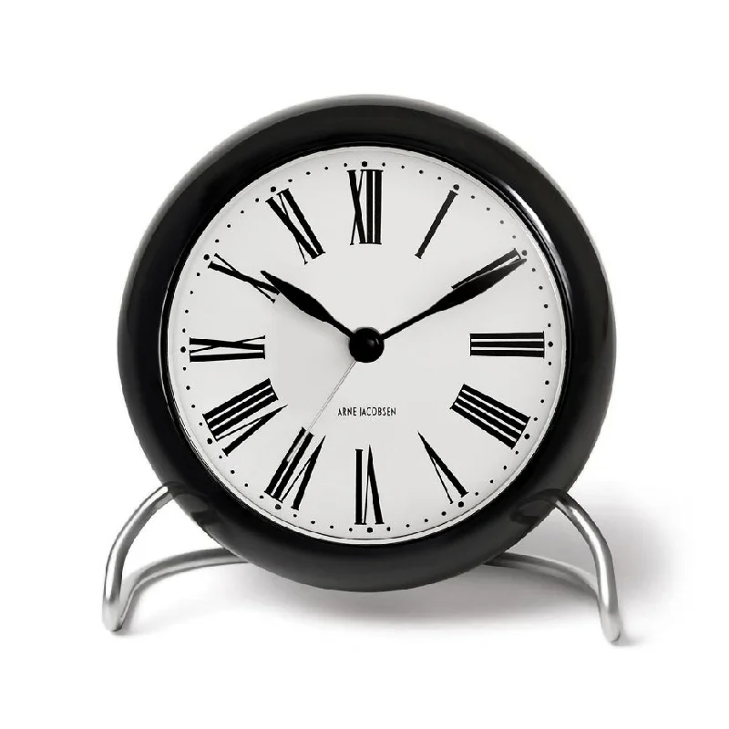 Hand-painted clay planters-Arne Jacobsen - Roman Alarm Clock - Black