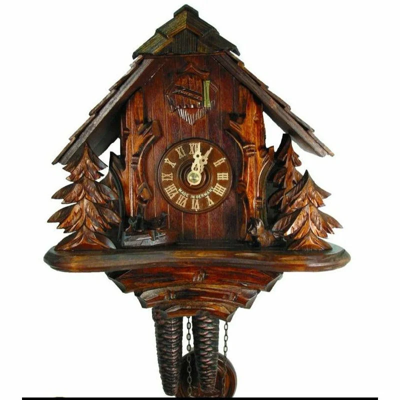 Elegant crystal table statues-August Schwer Chalet-Style Cuckoo Clock - 1.0317.01.P - Made in Germany