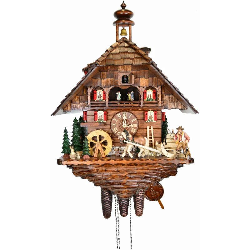 Bold green picture frames-August Schwer Chalet-Style Cuckoo Clock - 5.8861.02.P - Made in Germany