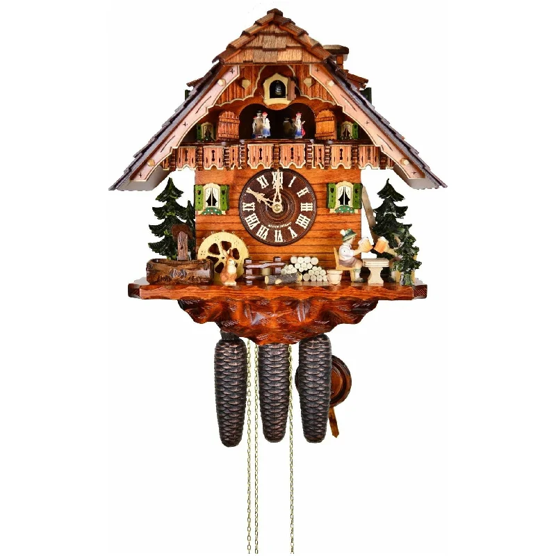 Bold green table runners-August Schwer Chalet-Style Cuckoo Clock - 5.8868.01.C - Made in Germany