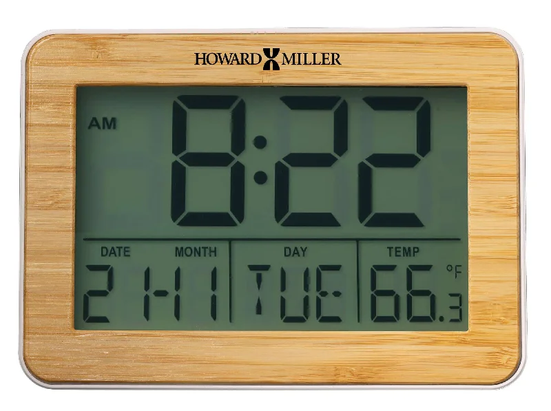 Elegant stone candle holders-Bamboo Frame Alarm Clock