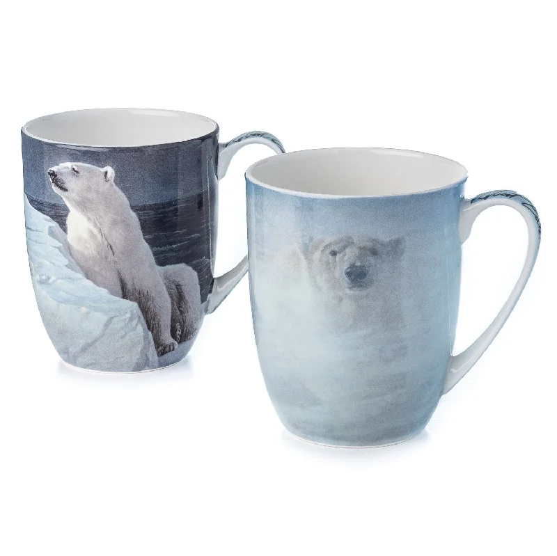 Insulated baby sippy cups-Polar Bears Mug Pair