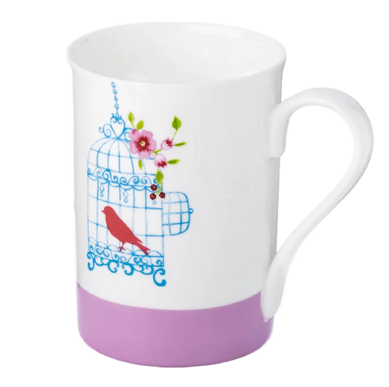 Insulated glass travel cups-Bird Cage Classico Mug | Enjoy coffee in a lovely mug