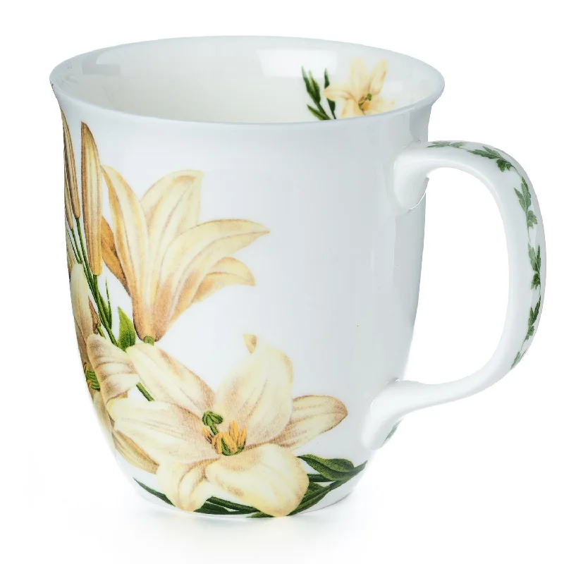 Large insulated stainless mugs-Botanical Flowers Lily Java Mug | NEW FOR 2024