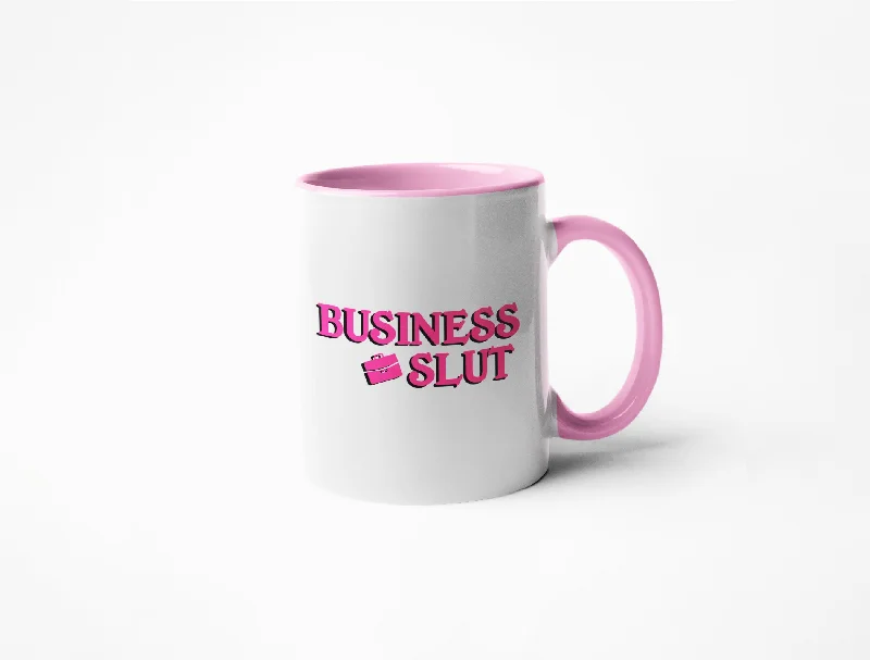 Floral glass drinking cups-Business Slut -  Coffee Mug