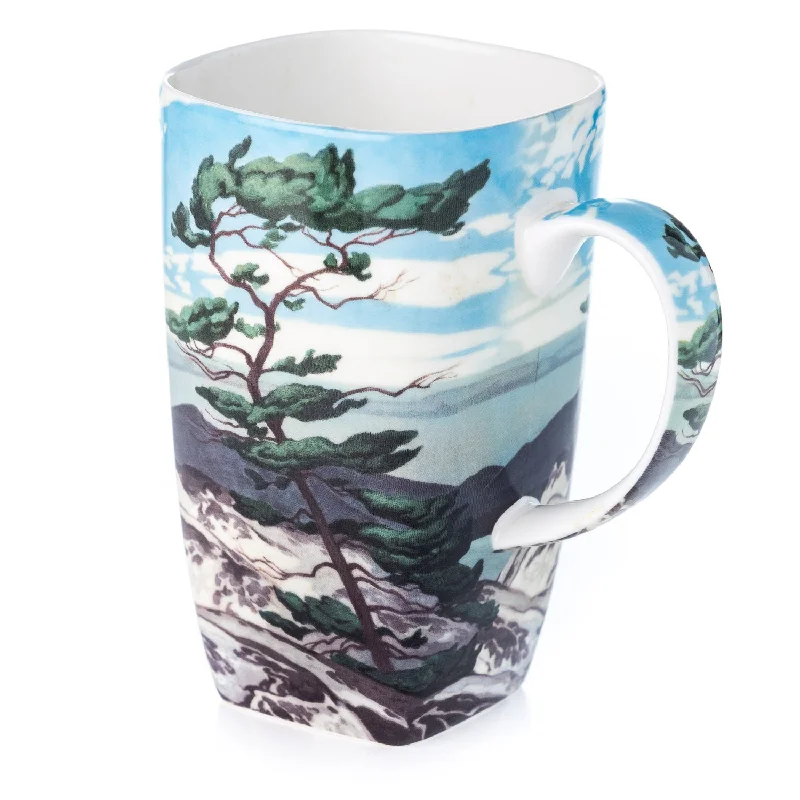 Artisan glass latte tumblers-Casson White Pine Grande Mug