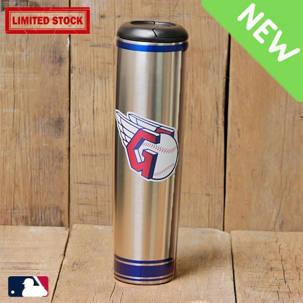 Artisan stoneware latte mugs-Cleveland Guardians Metal Dugout Mug | Stainless Steel Baseball Bat Mug