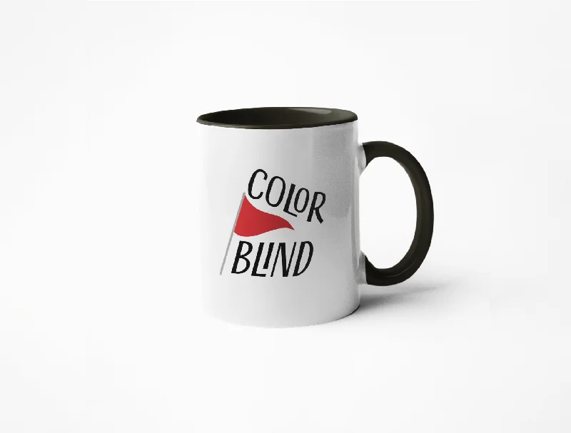 Elegant green porcelain cups-Color Blind - Coffee Mug