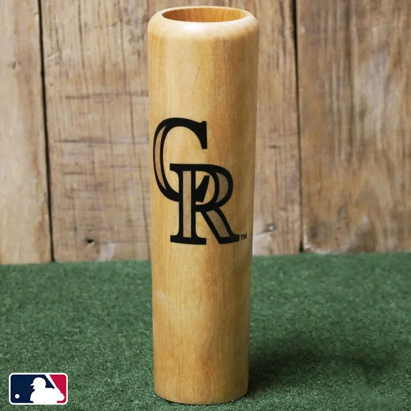 Heavy glass beer tumblers-Colorado Rockies INKED! Dugout Mug® | Baseball Bat Mug