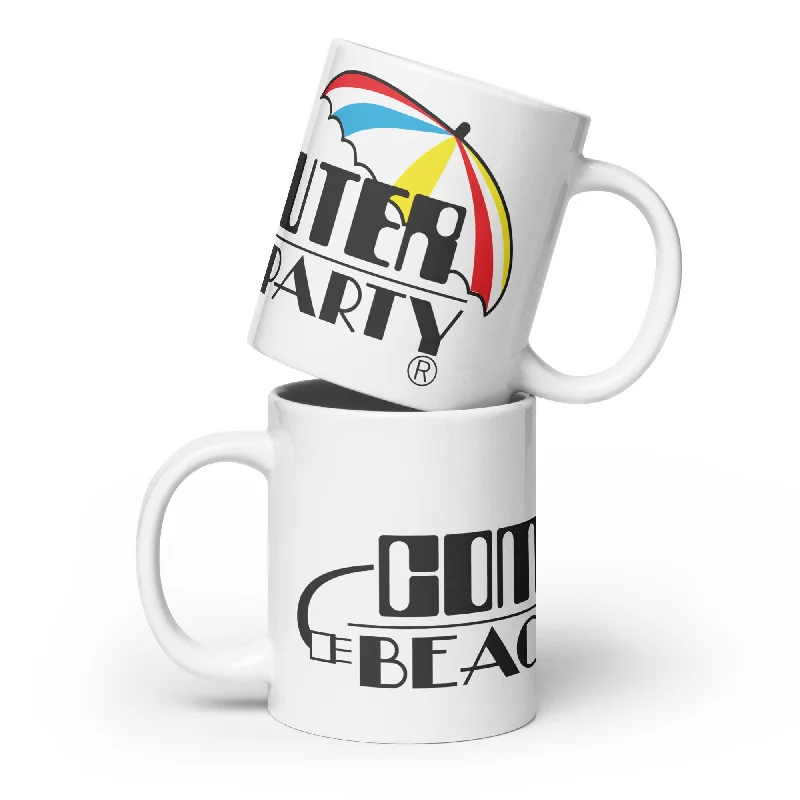 Frosted glass coffee tumblers-Computer Beach Party Mug