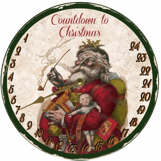 Vintage copper accent lamps-Countdown To Christmas Clock