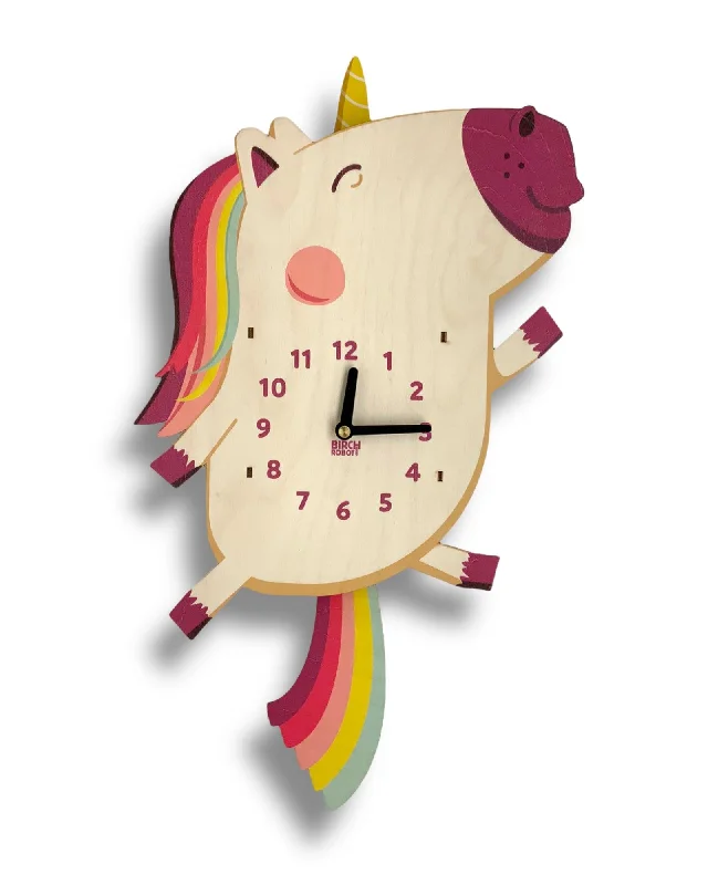 Luxury silk throw blankets-Dolly the Unicorn Pendulum Clock