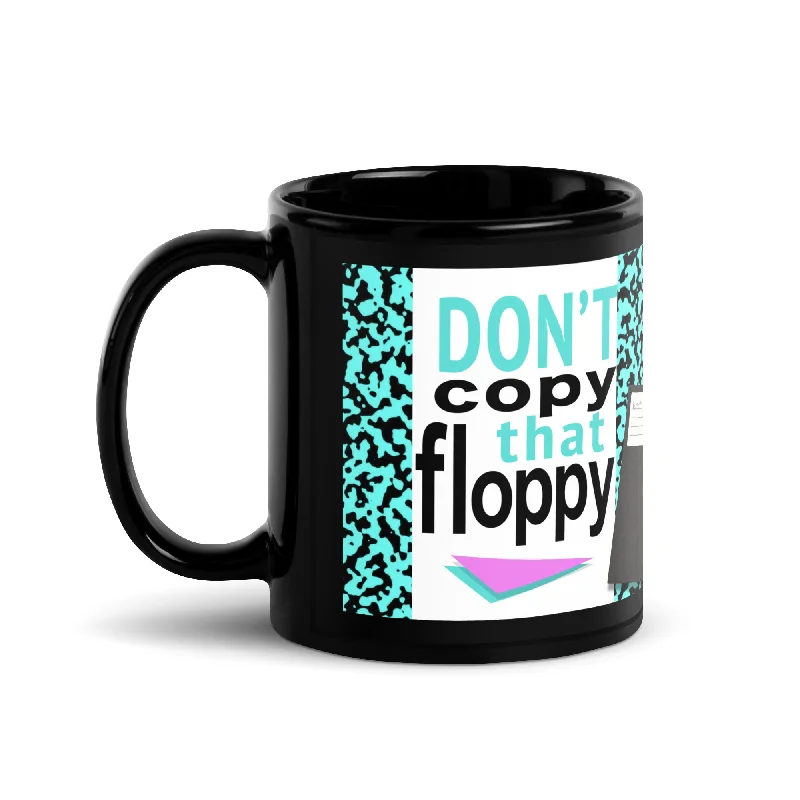 Luxury porcelain espresso cups-Don't Copy That Floppy Mug