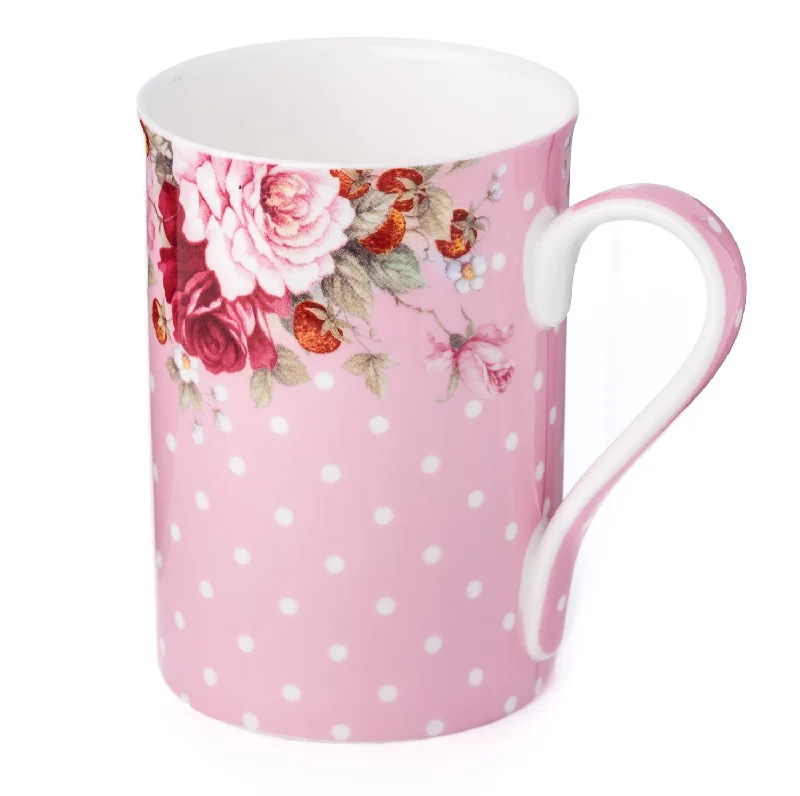 Transparent plastic party cups-Dots & Roses Pink Classico Mug