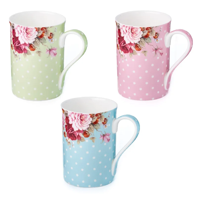 Festive Halloween-themed mugs-Dots & Roses 3 Mug Bundle