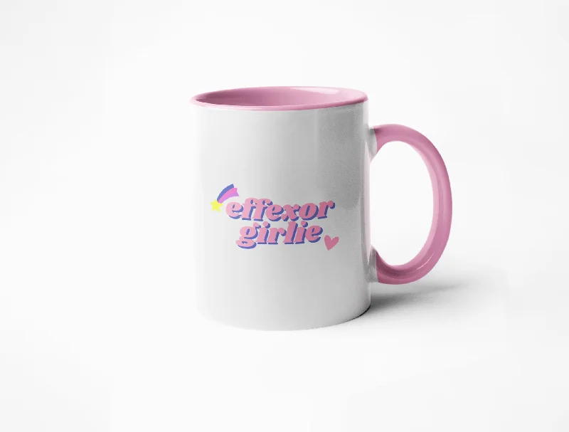 Elegant silver-rimmed mugs-Effexor Girlie -  Coffee Mug