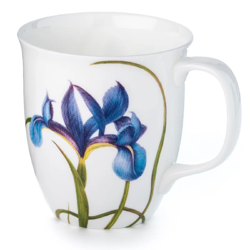 Festive Halloween-themed mugs-Garden Collection Blue Iris Java Mug