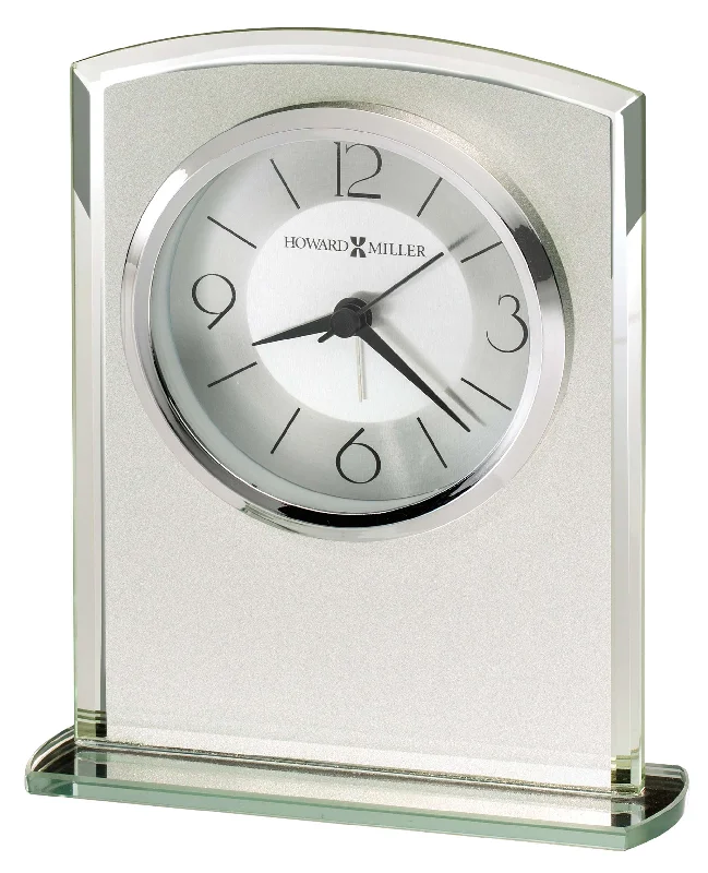 Elegant silver table coasters-Glamour Tabletop Clock