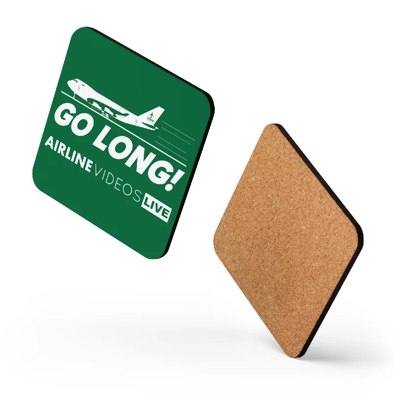 Adorable cartoon tumblers-GO LONG (GREEN) Cork-back coaster