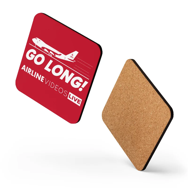 Fun-shaped kids’ cups-GO LONG (RED) Cork-back coaster