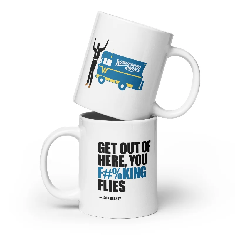 Thermal stainless steel mugs-Jack Rebney's F#%cking Flies Mug