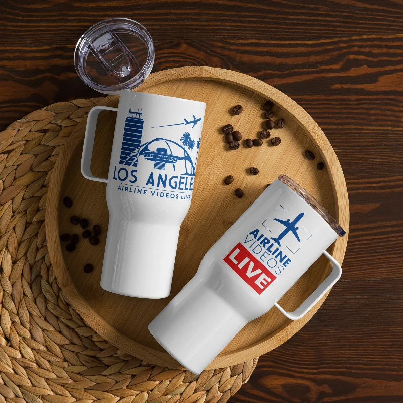 Custom pet-themed mugs-LA RETRO Travel mug with a handle