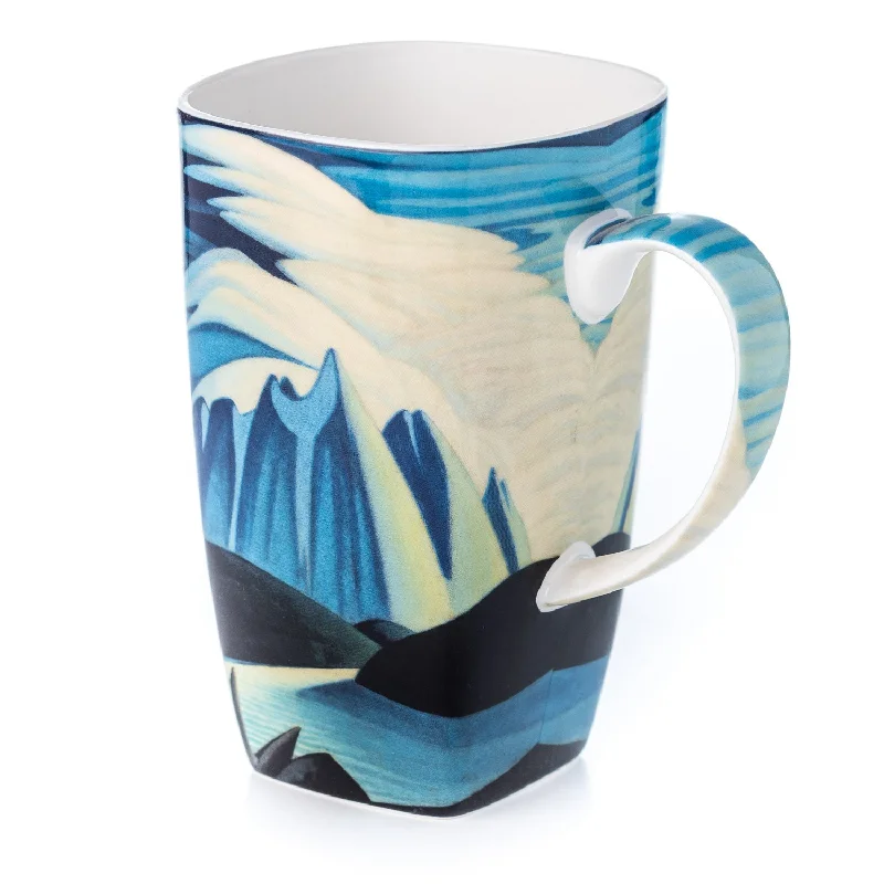 Cute polka dot teacups-Harris Lake and Mountains Grande Mug