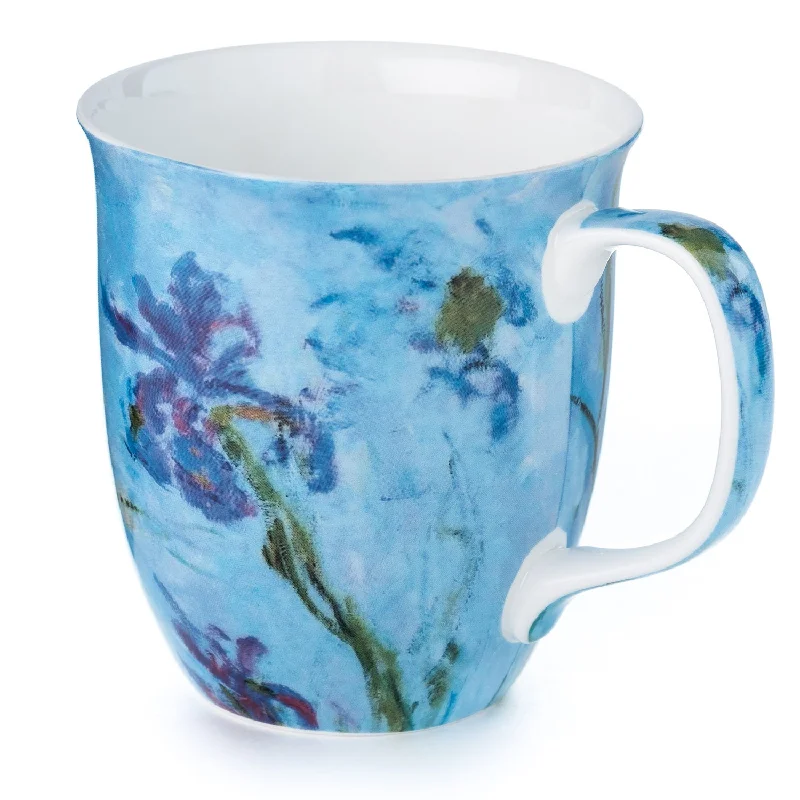 Artisan pottery teacups-Monet Lilac Irises Java Mug