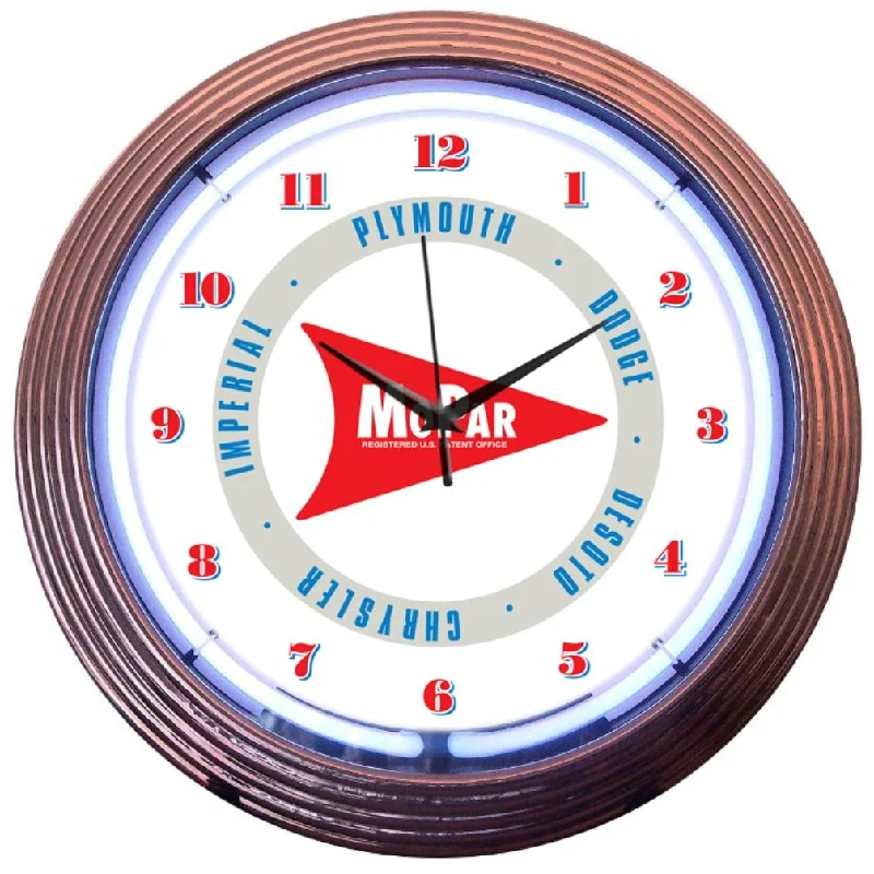 Sleek acrylic accent vases-Mopar Arrow Neon Clock