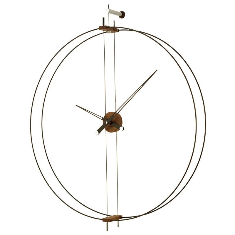 Stylish rattan accent baskets-Nomon Barcelona Wall Clock - Made in Spain