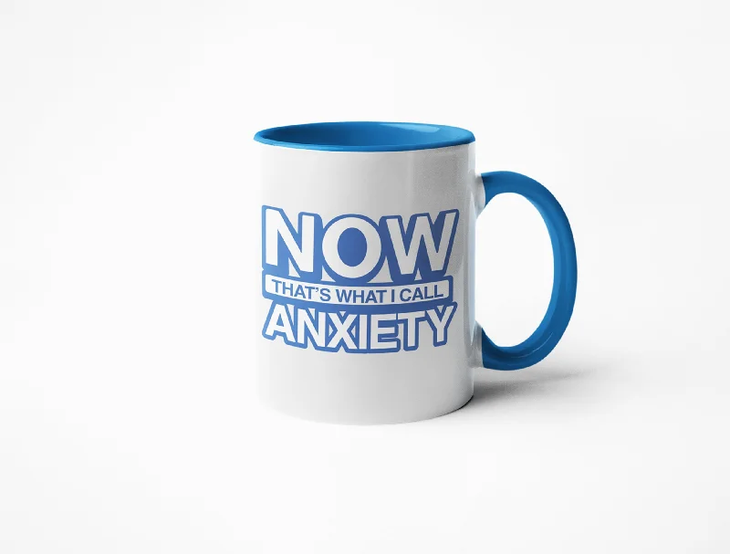 Luxury porcelain espresso cups-Now That's What I Call Anxiety Coffee Mug