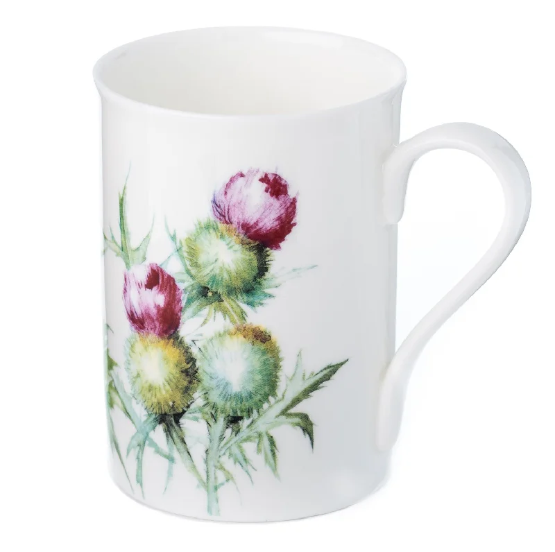 Portable bamboo water mugs-Scottish Thistle Classico Mug