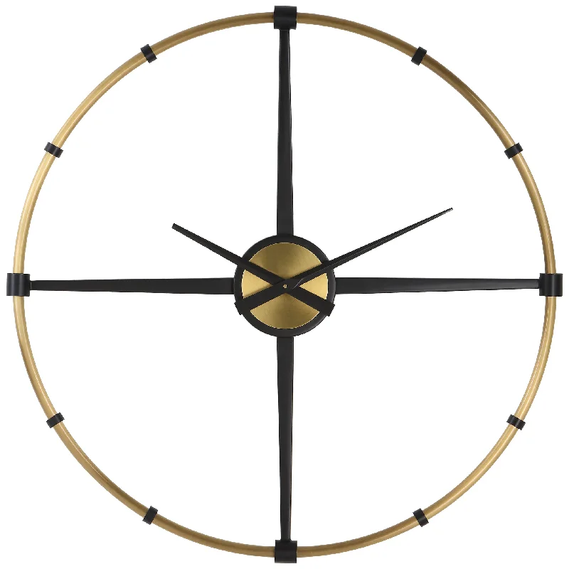 Bold green table runners-Uttermost 06462 Captain Industrial Wall Clock