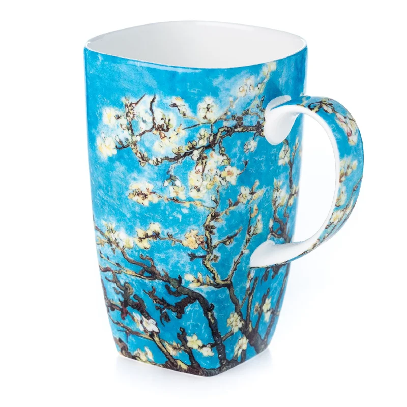 Stackable stoneware tumblers-Van Gogh Almond Blossom Grande Mug